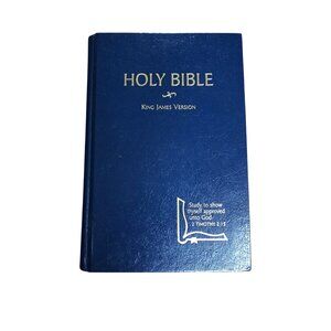 Holy Bible King James Version Holman Publishers Hardcover Study Bible Blue